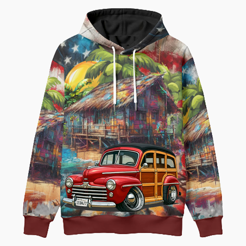 2EQH477 (CA) Woodie Hoodie - Patriotic