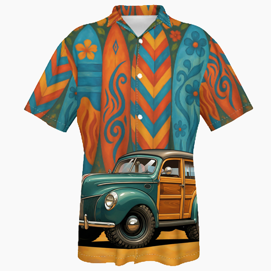 2K1472 (CA) Hawaiian Shirt - Surfboard
