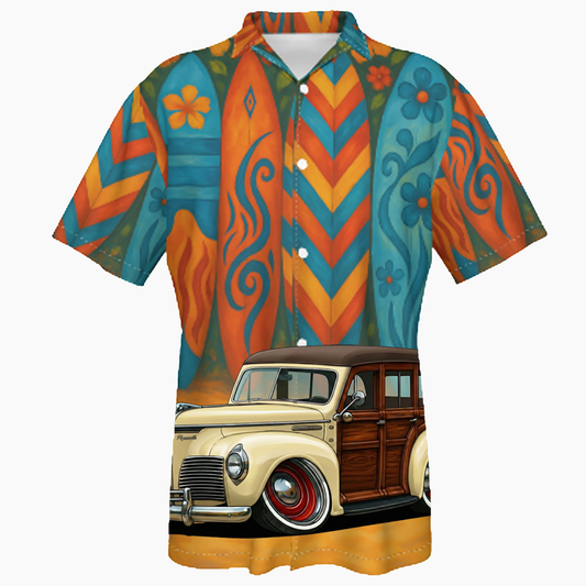 2L1464 (CA) Hawaiian Shirt - Surfboard