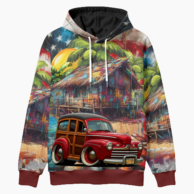 2N2427 (CA) Woodie Hoodie - Patriotic