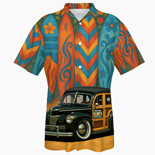 2NTV291 (CA) Hawaiian Shirt - Surfboard