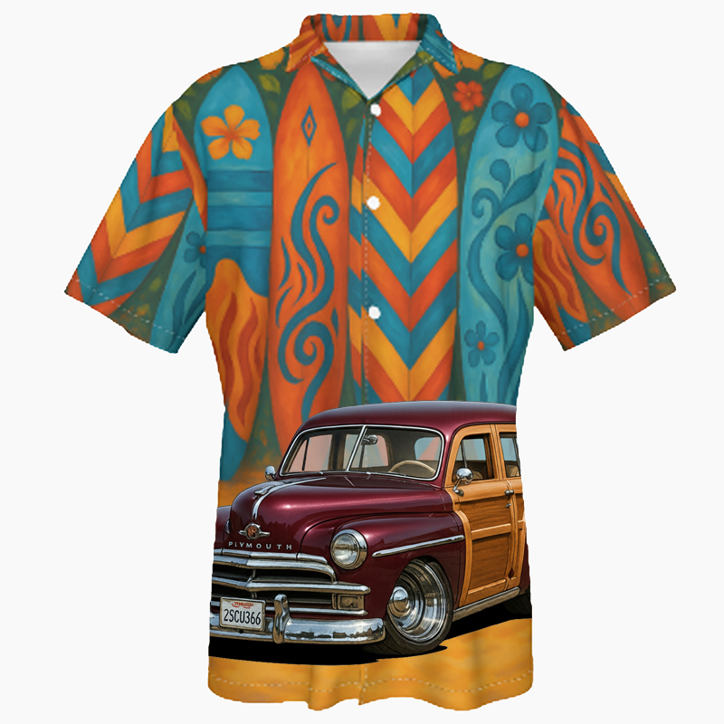 2SCU366 (CA) Hawaiian Shirt - Surfboard