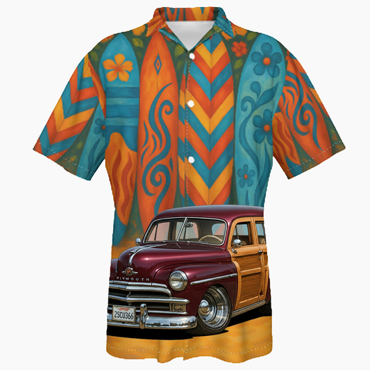2SCU366 (CA) Hawaiian Shirt - Surfboard
