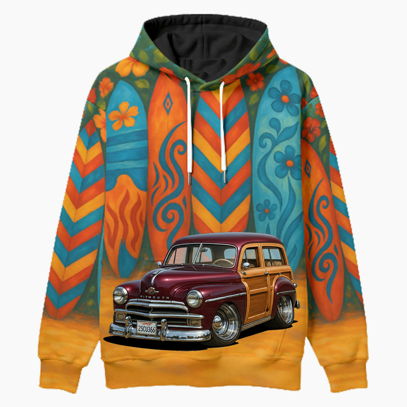 2SCU366 (CA) Woodie Hoodie - Surfboard