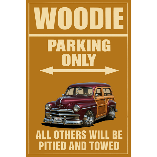 2SCU366 (CA) Sign - Woodie Parking Only