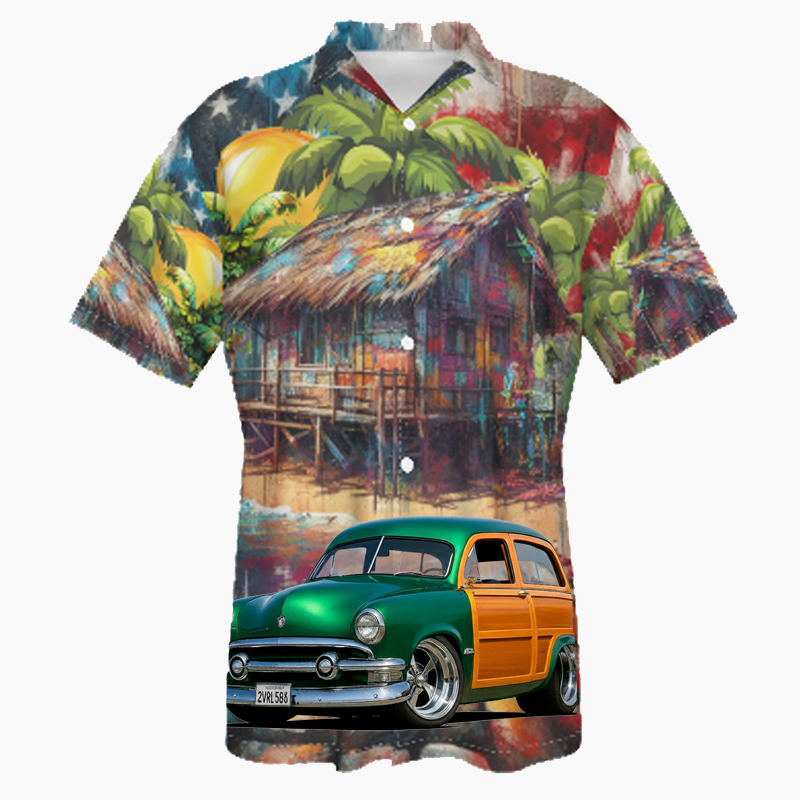 2VRL586 (CA) Hawaiian Shirt - Patriotic