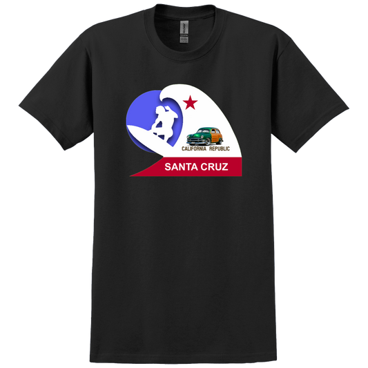 2VRL586 (CA) T-Shirt WoW Santa Cruz California Surfer