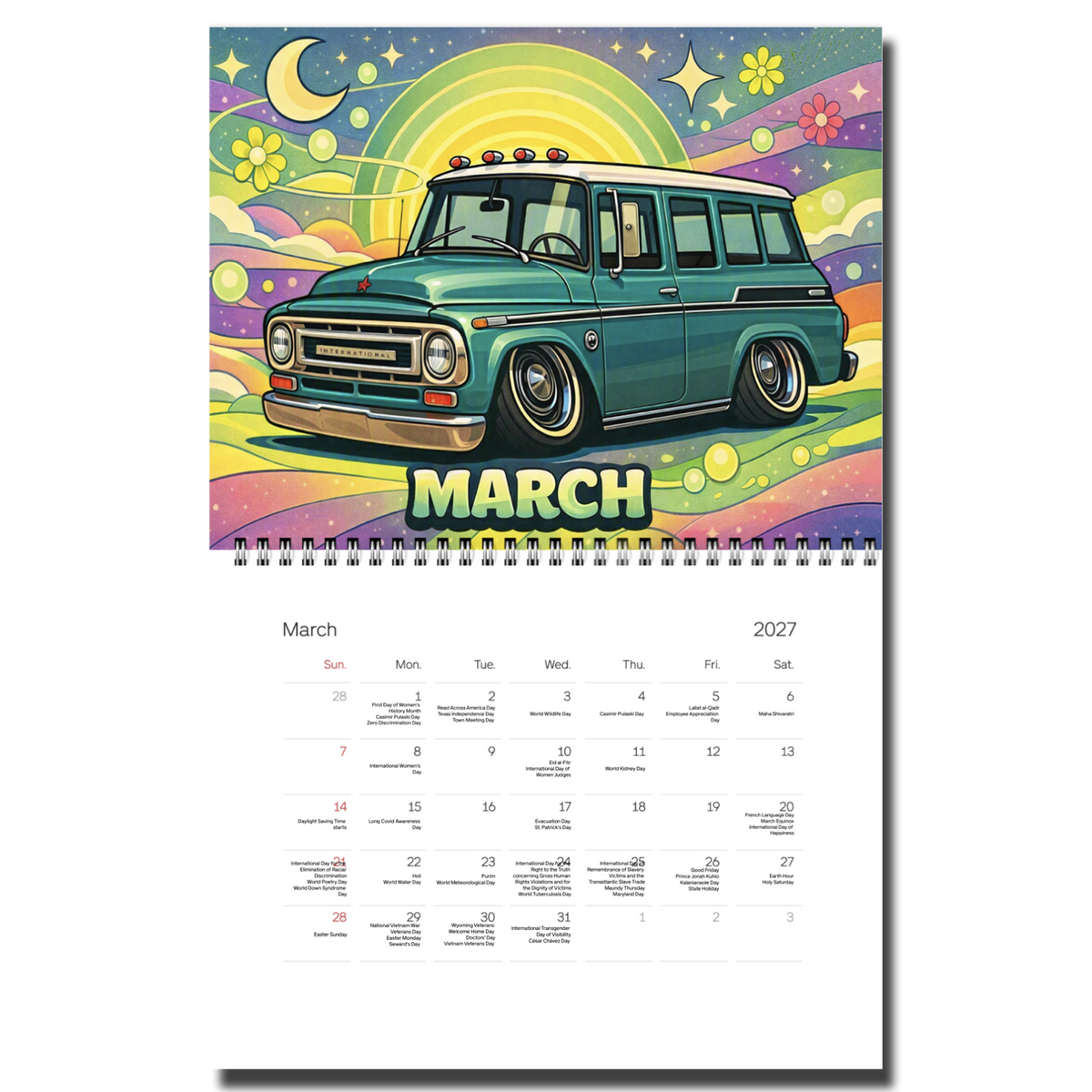 2027 Groovy 60's Calendar