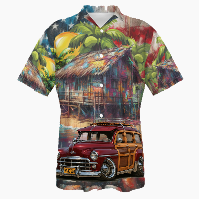 33A7398 (CA) Hawaiian Shirt - Patriotic