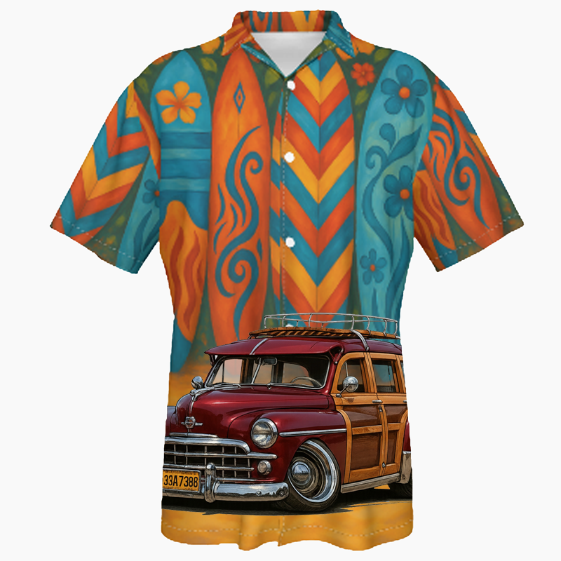 33A7398 (CA) Hawaiian Shirt - Surfboard