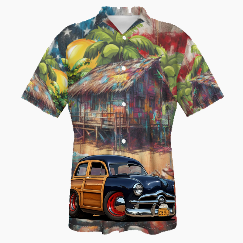 33B2513 (CA) Hawaiian Shirt - Patriotic