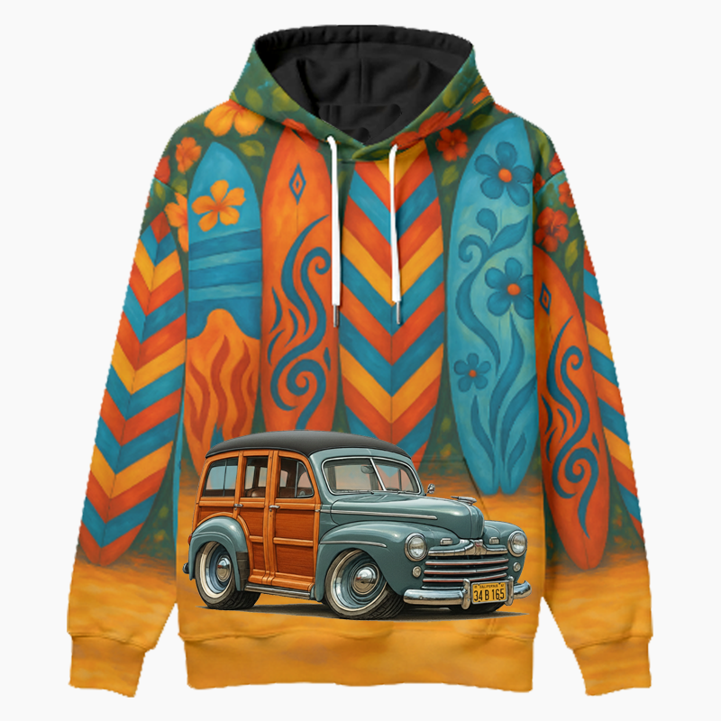 34B165 (CA) Woodie Hoodie - Surfboard