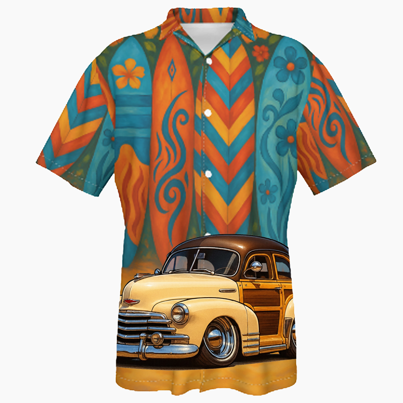 38A9772 (CA) Hawaiian Shirt - Surfboard
