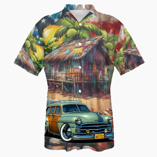 38C727 (CA) Hawaiian Shirt - Patriotic