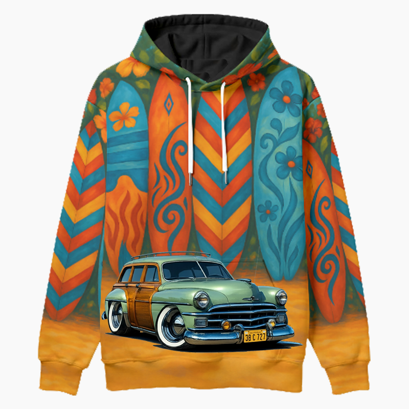 38C727 (CA) Woodie Hoodie - Surfboard