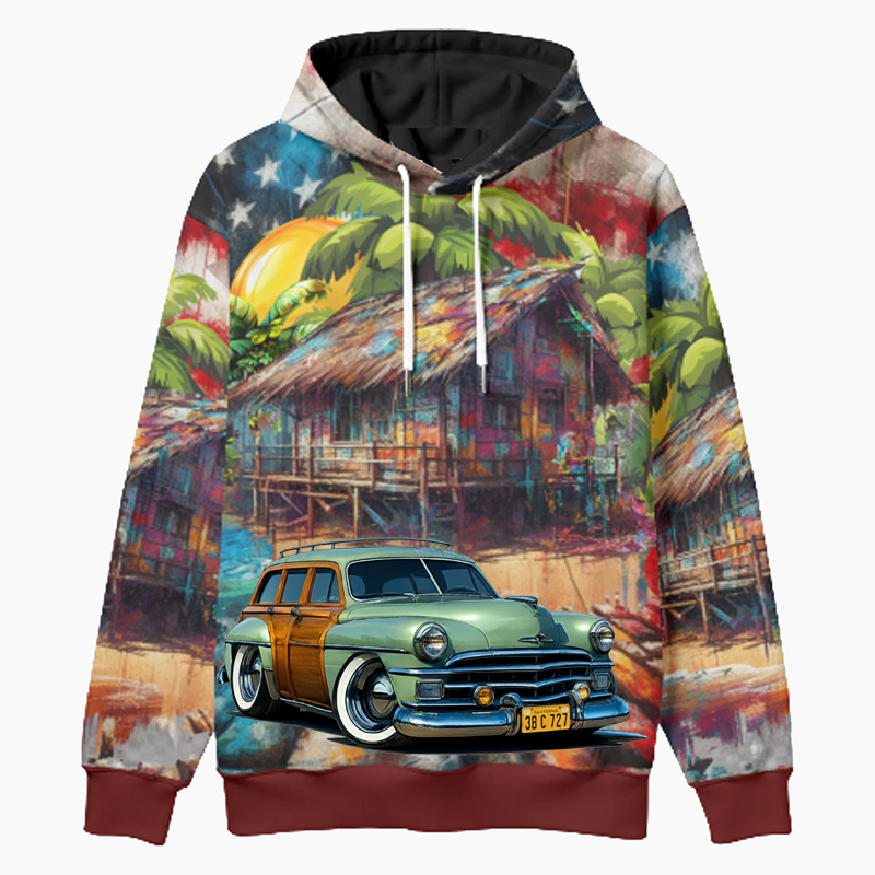 38C727 (CA) Woodie Hoodie - Patriotic
