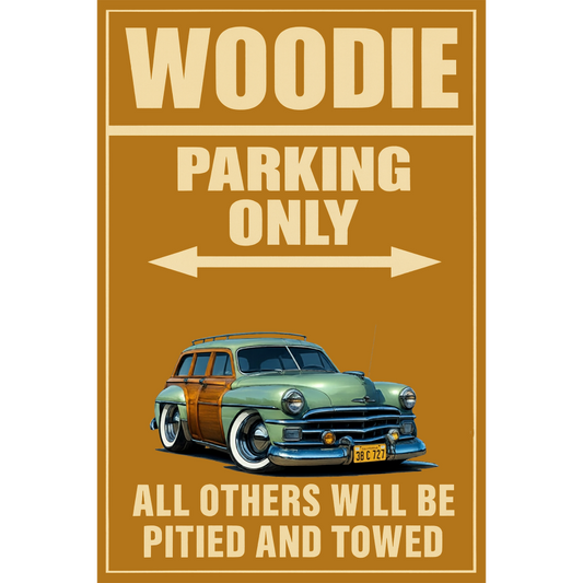 38C727 (CA) Sign - Woodie Parking Only
