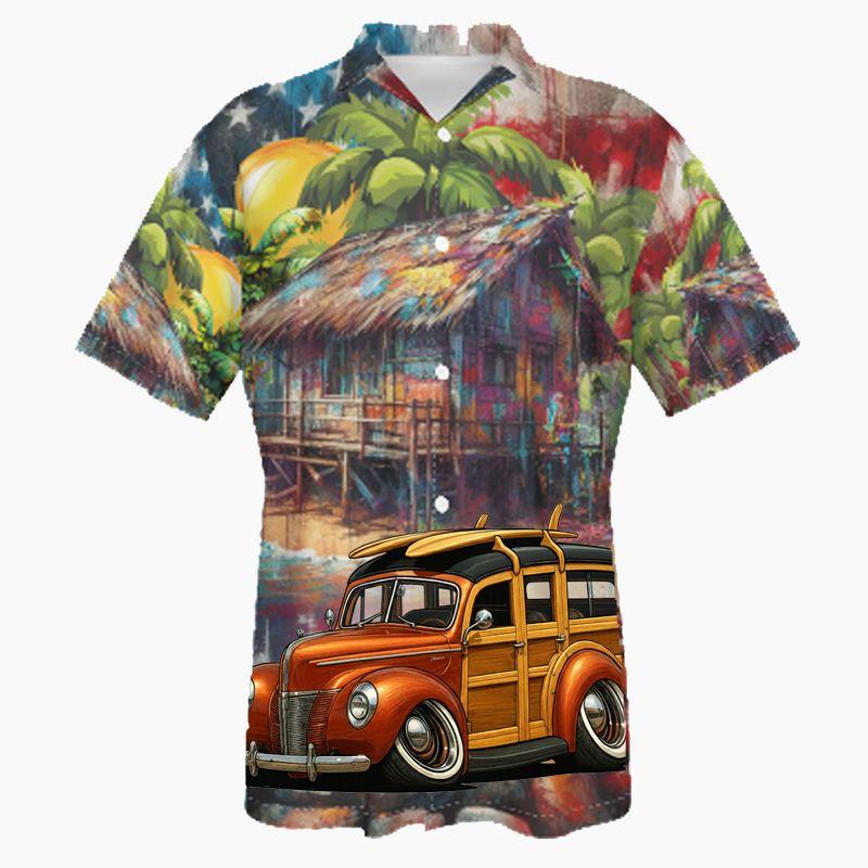 38M242 (CA) Hawaiian Shirt - Patriotic