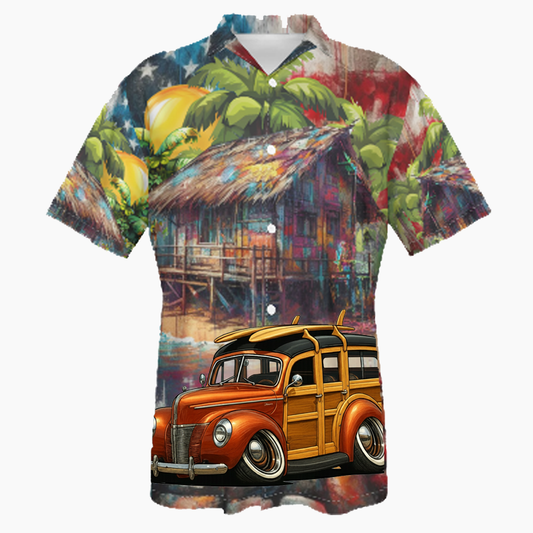 38M242 (CA) Hawaiian Shirt - Patriotic