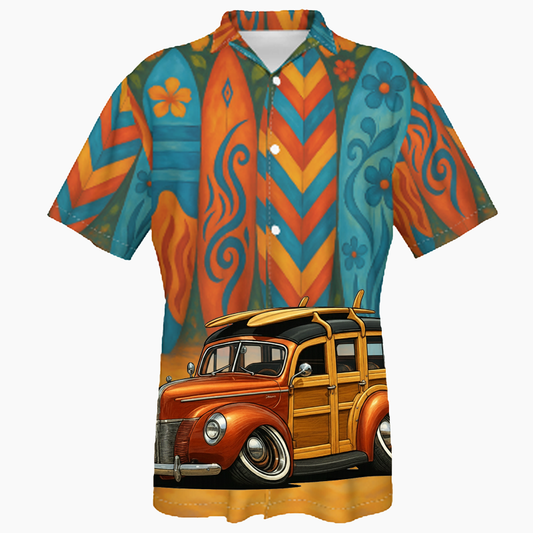 38M242 (CA) Hawaiian Shirt - Surfboard