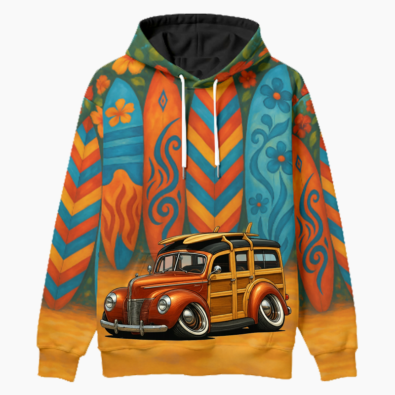 38M242 (CA) Woodie Hoodie - Surfboard