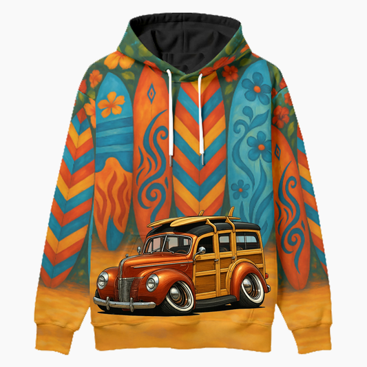 38M242 (CA) Woodie Hoodie - Surfboard