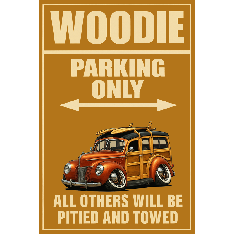 38M242 (CA) Sign - Woodie Parking Only