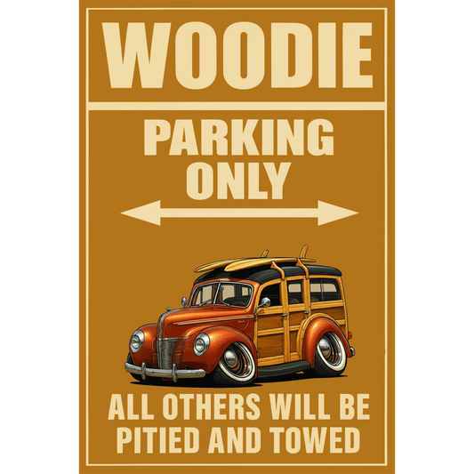 38M242 (CA) Sign - Woodie Parking Only