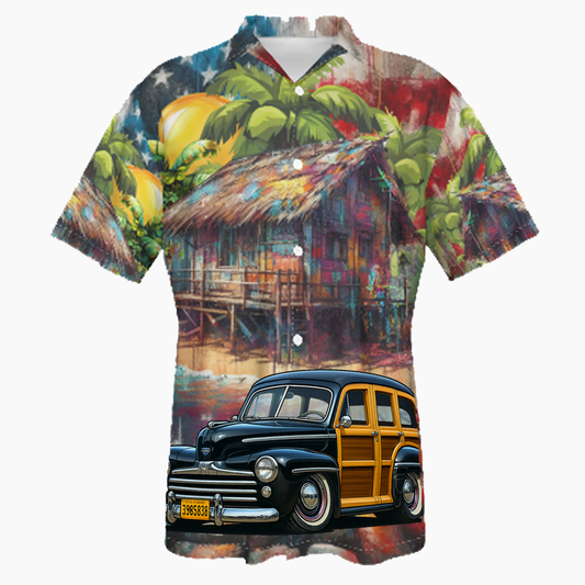 39B6838 (CA) Hawaiian Shirt - Patriotic