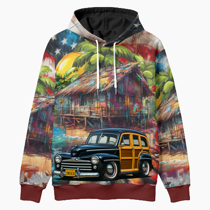39B6838 (CA) Woodie Hoodie - Patriotic