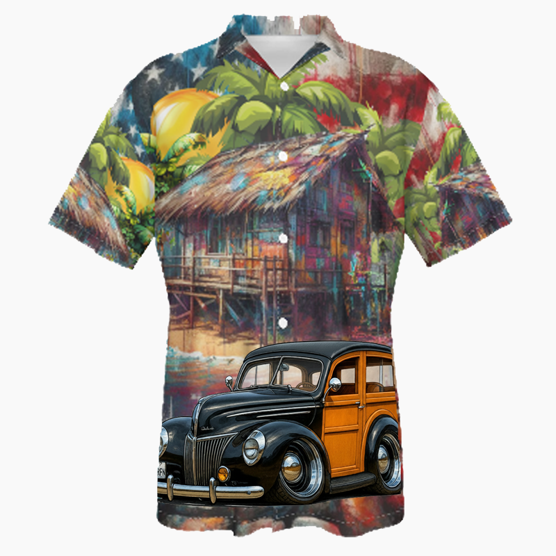 39SURFN (CA) Hawaiian Shirt - Patriotic