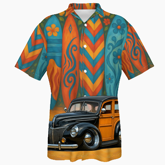 39SURFN (CA) Hawaiian Shirt - Surfboard