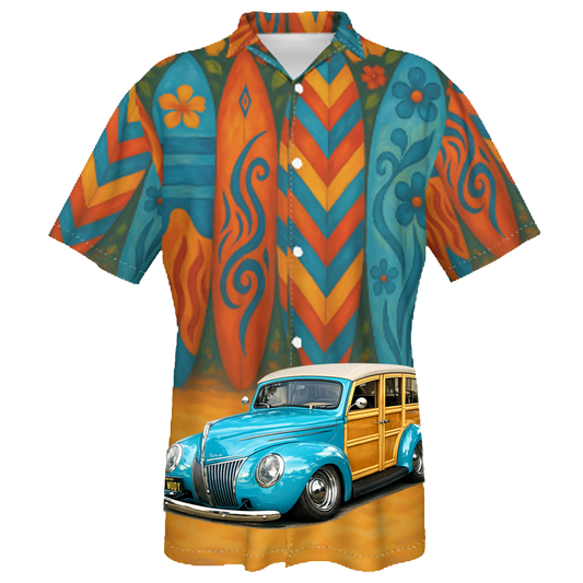 39WUDY (CA) Hawaiian Shirt - Surfboard