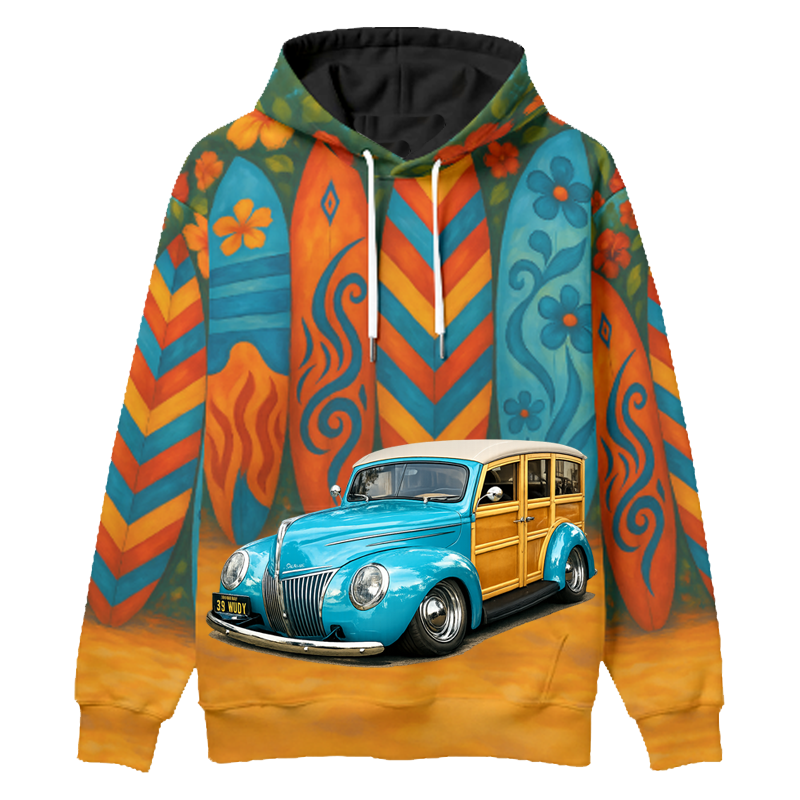 39WUDY (CA) Woodie Hoodie - Surfboard