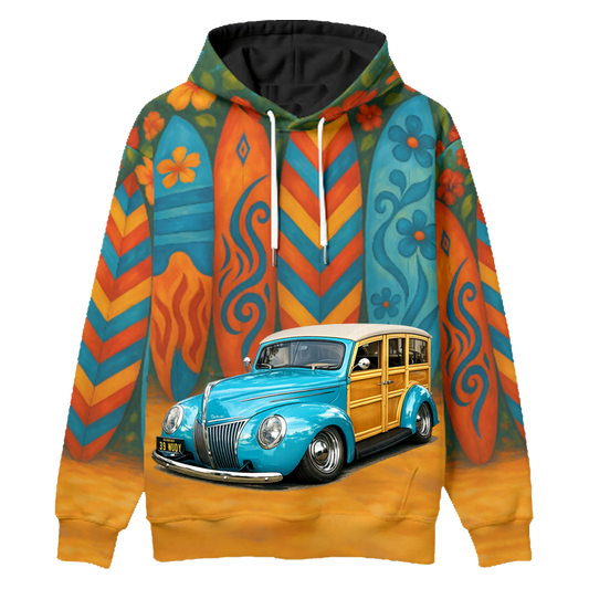 39WUDY (CA) Woodie Hoodie - Surfboard