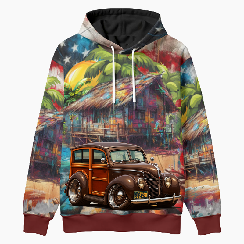 3G2388 (CA) Woodie Hoodie - Patriotic