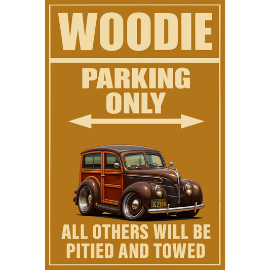 3G2388 (CA) Sign - Woodie Parking Only
