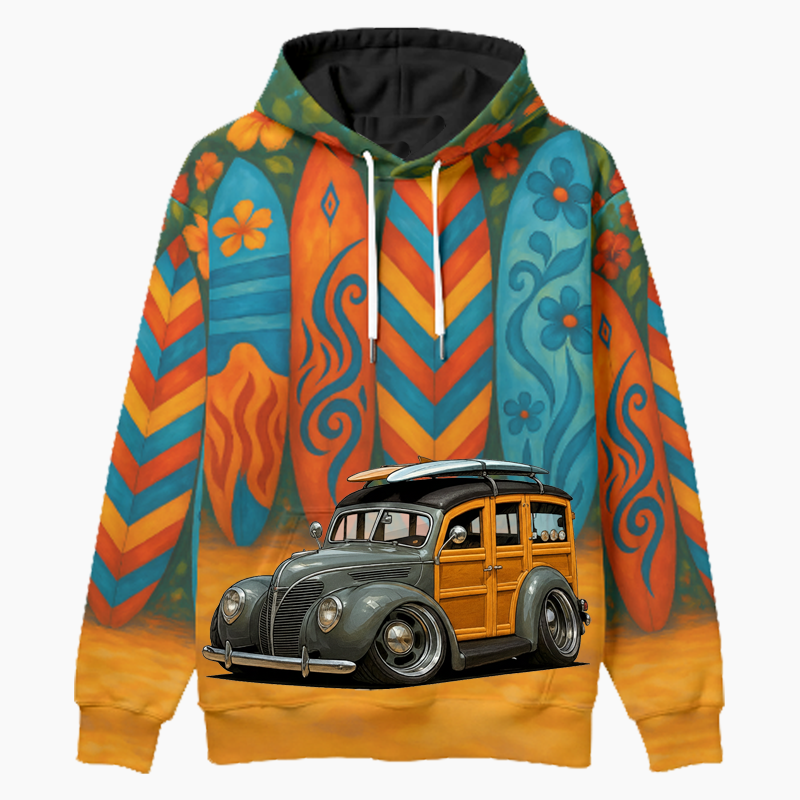 3N4037 (CA) Woodie Hoodie - Surfboard
