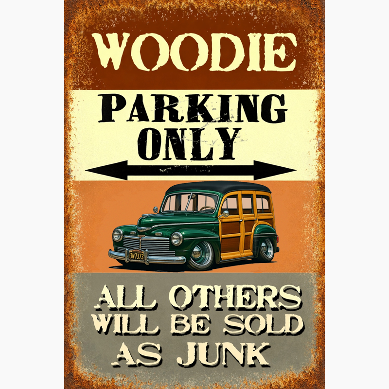 3N7373 (CA) Sign - Woodie Parking Only II