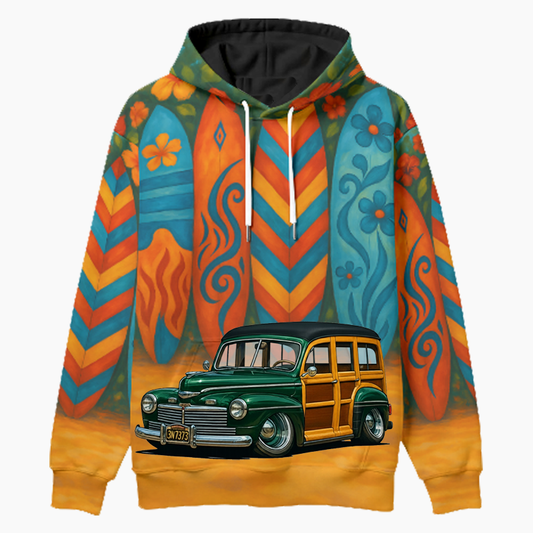 3N7373 (CA) Woodie Hoodie - Surfboard