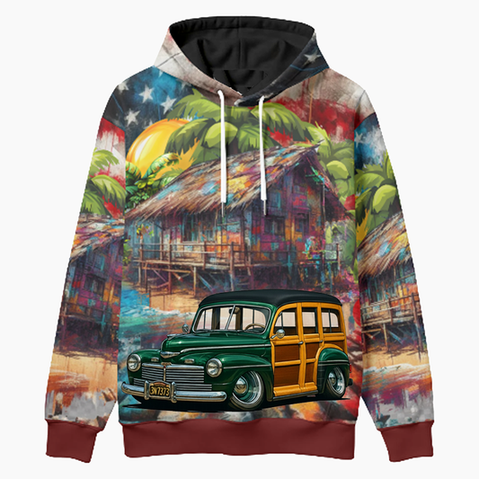 3N7373 (CA) Woodie Hoodie - Patriotic