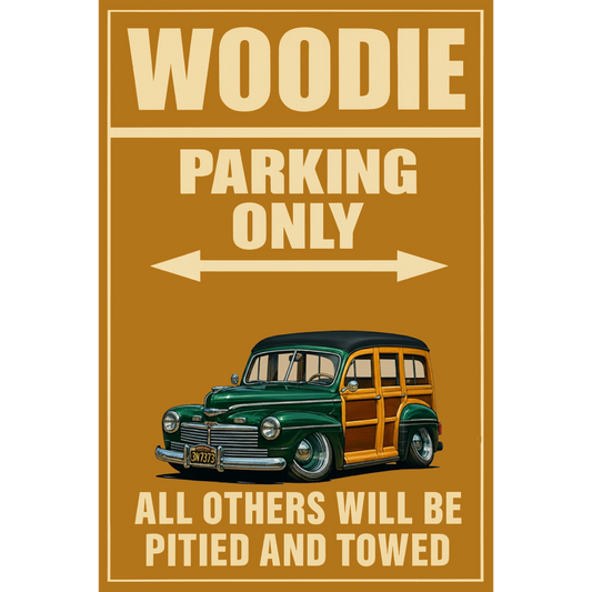 3N7373 (CA) Sign - Woodie Parking Only