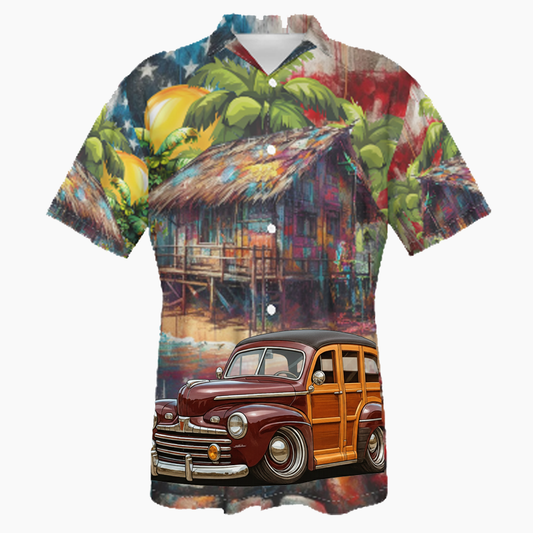 3P3449 (CA) Hawaiian Shirt - Patriotic