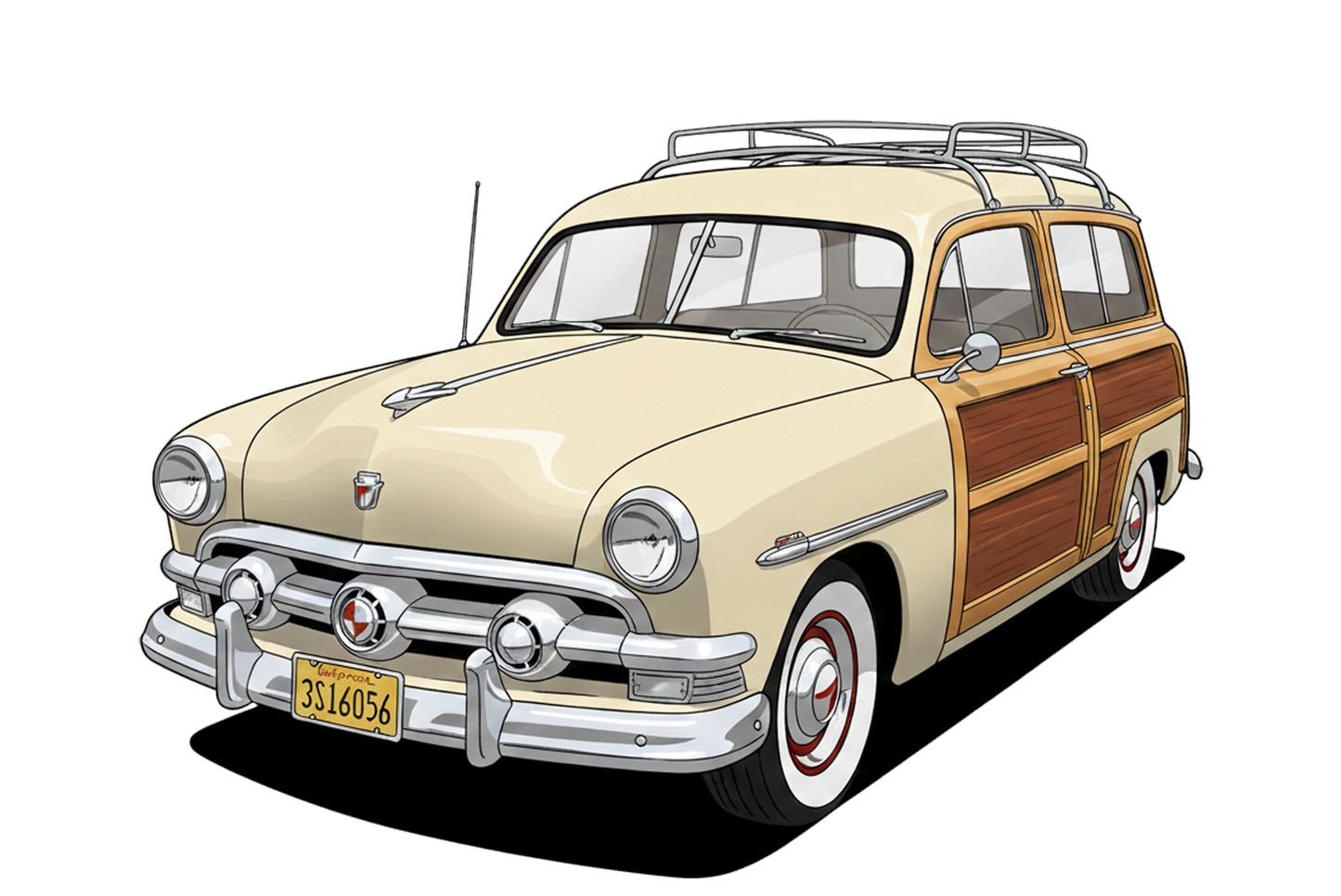3S16056 (CA) Woodie Hoodie - Surfboard