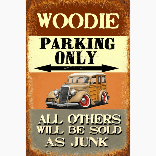 3U5874 (CA) Sign - Woodie Parking Only II
