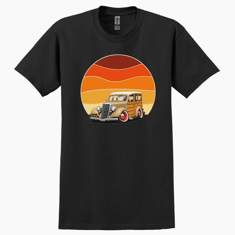 3U5874 (CA) T-Shirt - Woodie Sunrise