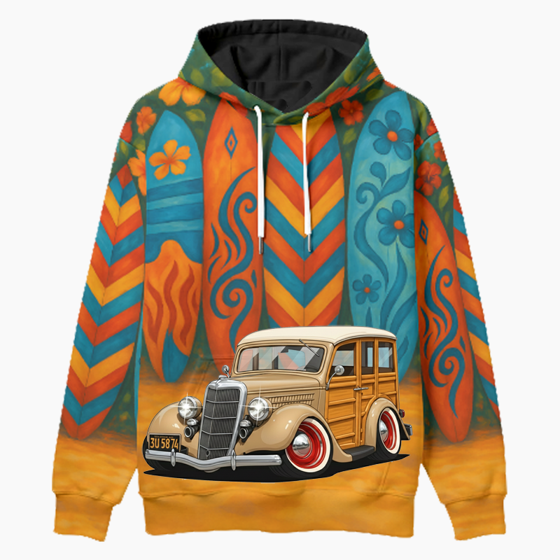 3U5874 (CA) Woodie Hoodie - Surfboard