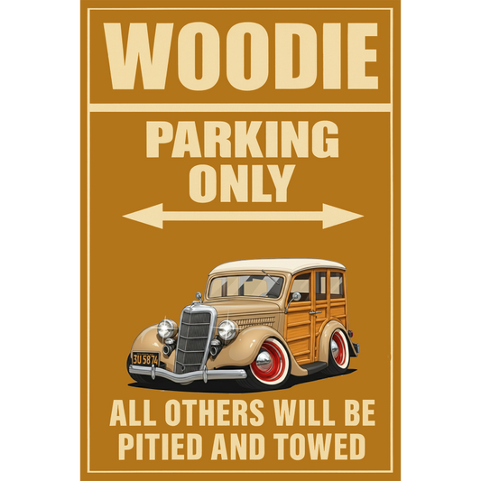 3U5874 (CA) Sign - Woodie Parking Only