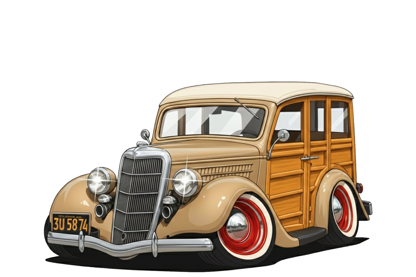 3U5874 (CA) T-Shirt - Tropical Woodie