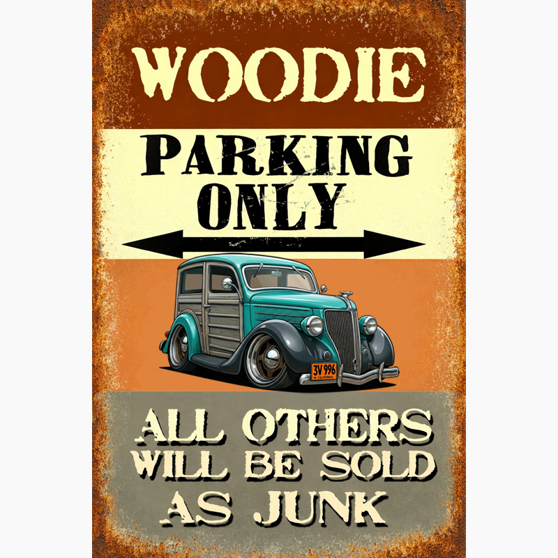 3V996 (CA) Sign - Woodie Parking Only II